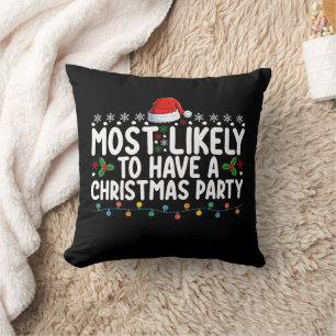 Coussin Très Probable D'Avoir Une Famille De Fête De Noël
