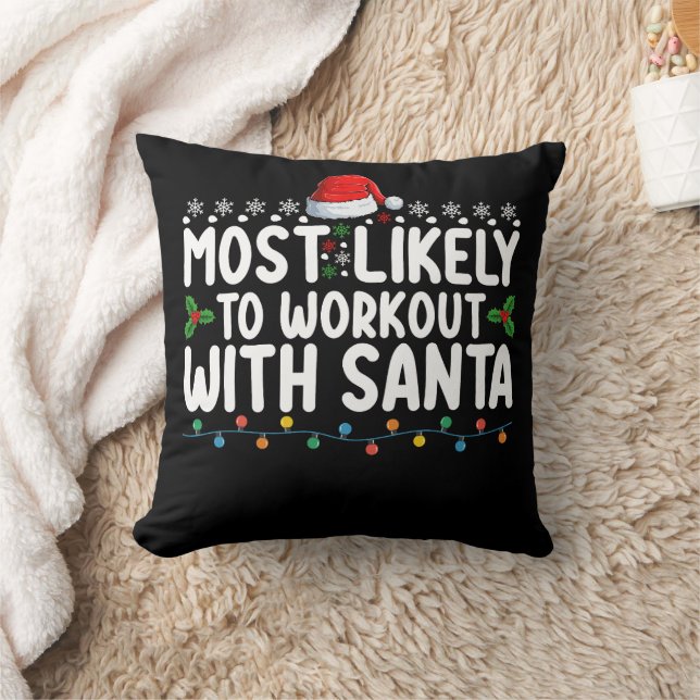 Coussin Très Probable De S'Entraîner Avec Père Noël Gym Ch (Couverture)
