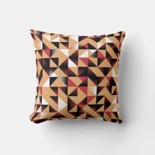 Coussin Triangle Abstrait, Beauté Rétro Élégante.
