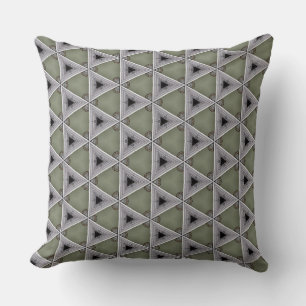 Coussin Triangle Motif Lisse Gris