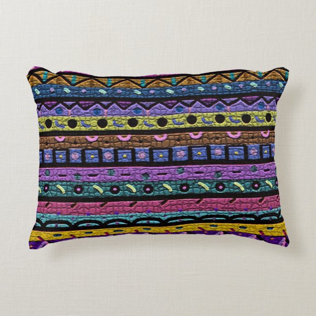 Coussin tribal d'accent de motif (Devant)