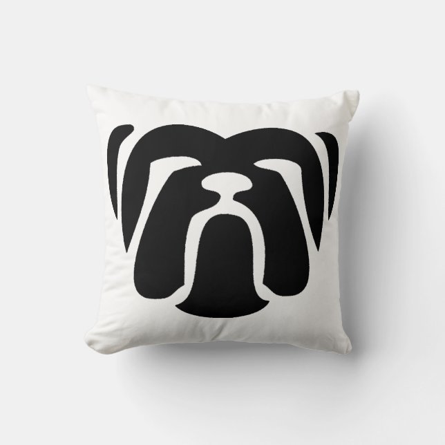 Coussin tribal de bouledogue (Recto)