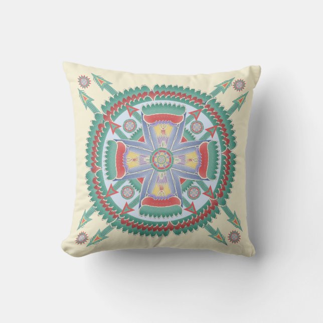 Coussin tribal fait sur commande de motif (Recto)