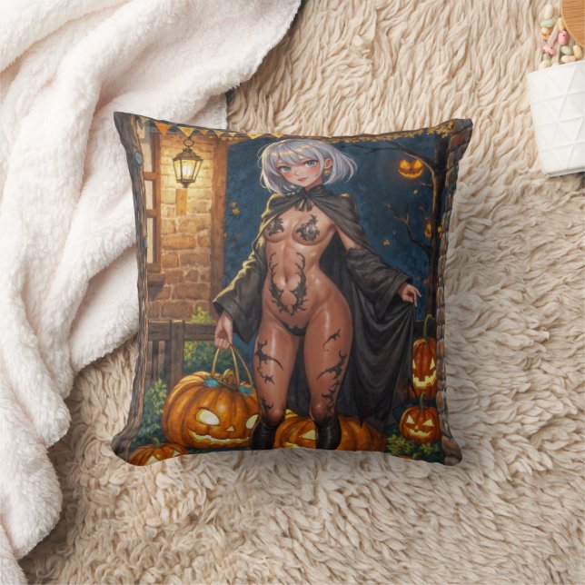 Coussin Trick ou le traitement, Brave Halloween Costume Gi (Couverture)