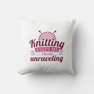 Coussin Tricot M'Empêche De Me Démêler