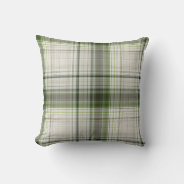 Coussin Trilliums blancs vert et blanc (Recto)