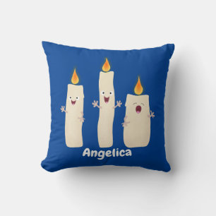 Coussin Trio de bougies chantantes cartoon mignon