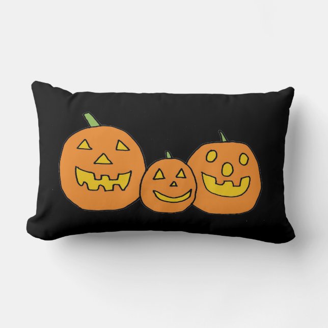 Coussin trio Jack-o-Lantern (Recto)