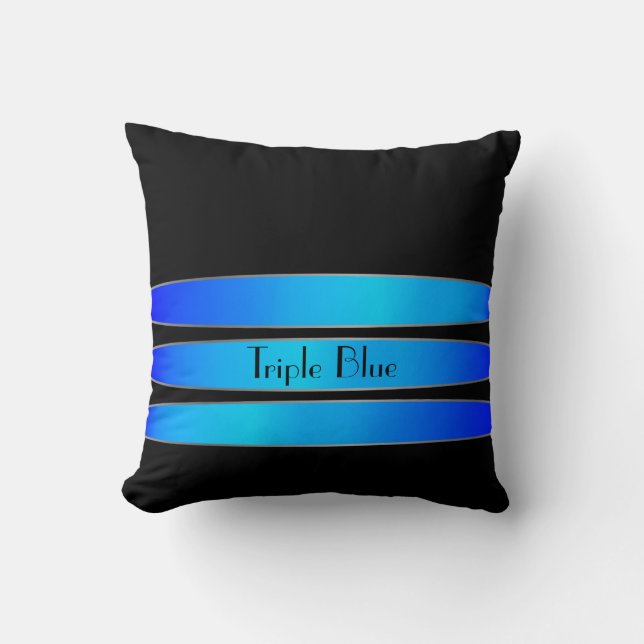 Coussin triple bleu (Recto)