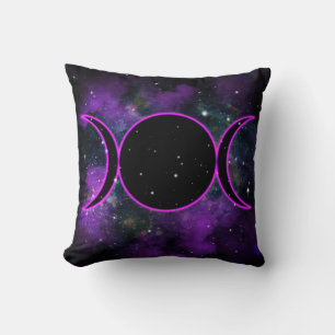 Coussin Triple Déesse Lunaire Univers Pourpre Lueur