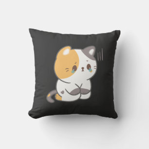 Coussin Triste Chat À Grunge, Triste Chat Emoji T-Shirt