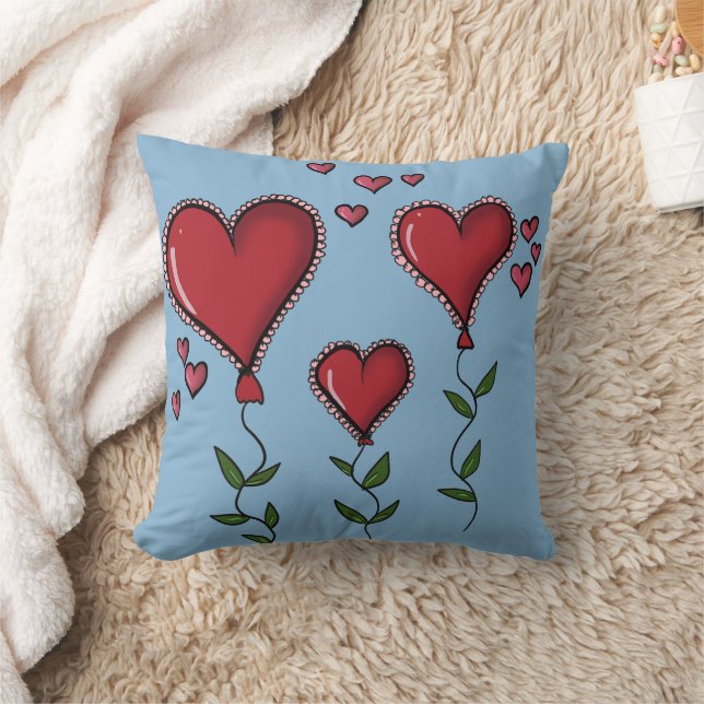 Coussin Trois Coeurs mignons (Couverture)