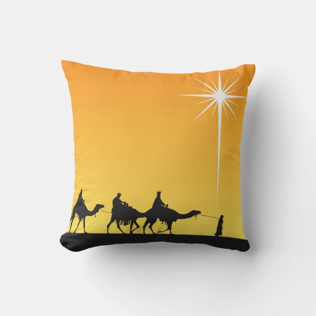 Coussin Trois hommes sages suivant l'étoile (Recto)