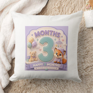 Coussin Trois mois de découverte – Bébé étape Petit