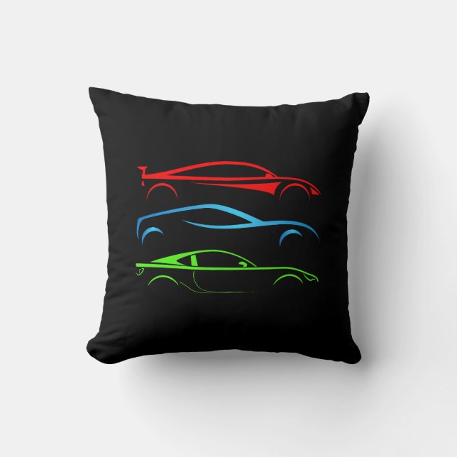 Coussin Trois voitures de sport (Recto)