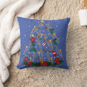 Coussin Trombone Arbre de Noël Ornements Funny Music Band