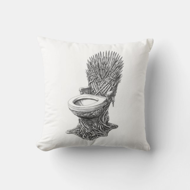 Coussin Trône de Fer Toilettes – Drôle Game of Thrones (Recto)