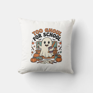 Coussin Trop de fantôme pour l'école Vintage professeur fa