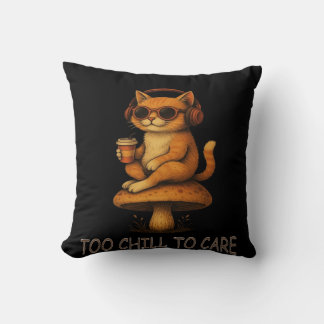 Coussin Trop froid pour s'occuper - Chat Lo-Fi sur Champig