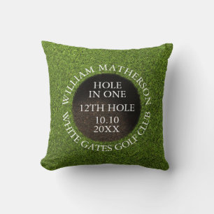 Coussin Trophée personnalisé de trou en un au golf