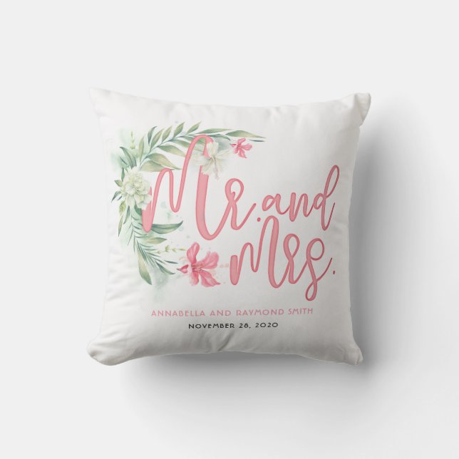 Coussin Tropical Beach Garden House Juste Marié Couple's (Recto)