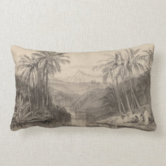 Coussin tropical de palmiers d'Edward Lear