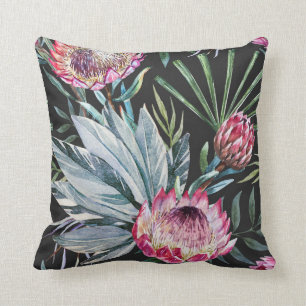 Coussin tropical (noir)