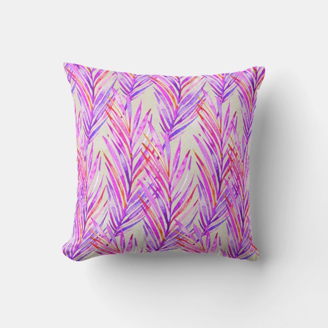 Coussin Tropicaux hawaïens de Whisperer de paume chauffent (Recto)