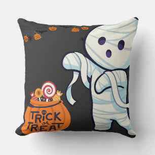 Coussin Trou ou traiter maman Halloween Candy Fun Kids shi