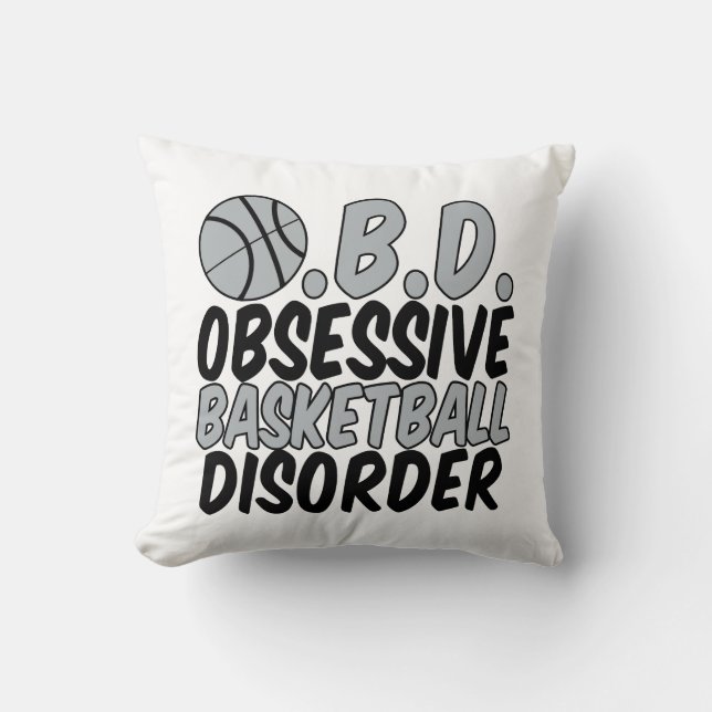 Coussin Trouble obsessionnel du basket-ball (Recto)
