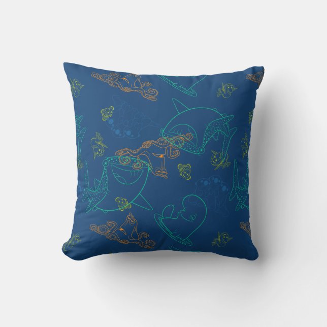 Coussin Trouver Dory Sketch Motif de marine (Recto)