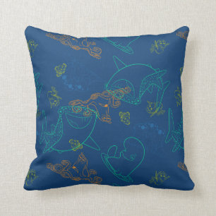 Coussin Trouver Dory Sketch Motif de marine