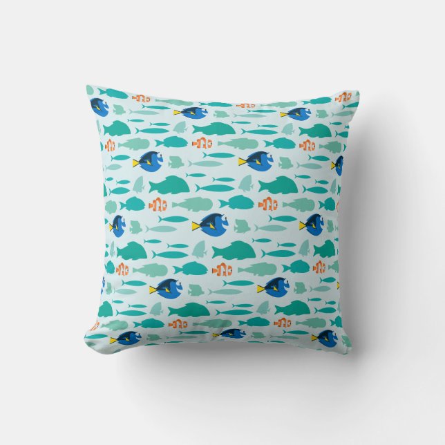 Coussin Trouver le Motif de silhouette Dory (Recto)
