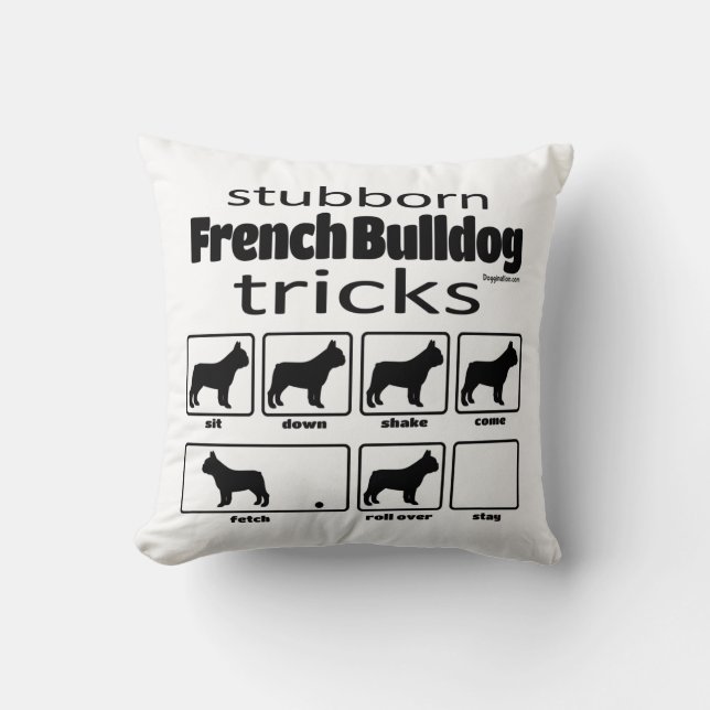 Coussin Trucs de Bulldog Français (Recto)