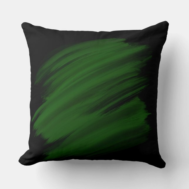 Coussin Trucs de pinceau vert (Recto)