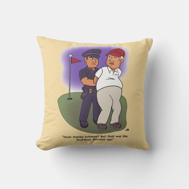 Coussin Trump Felonies lance l'oreiller (Recto)