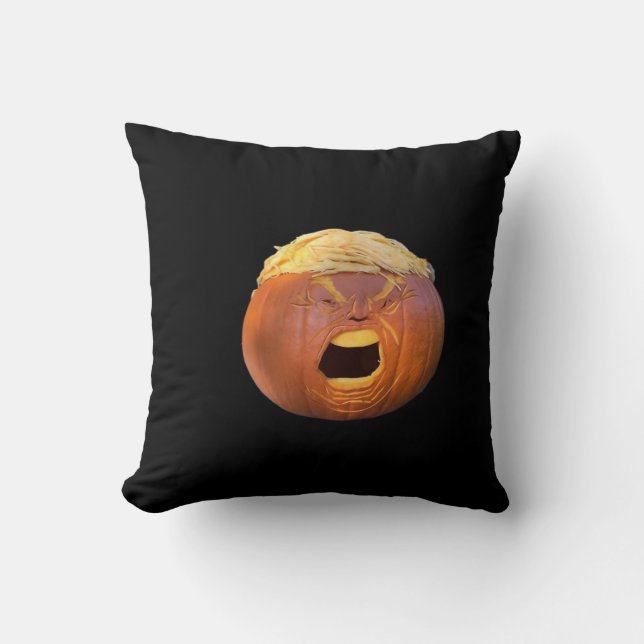 Coussin Trumpkin - Drôle Halloween (Recto)