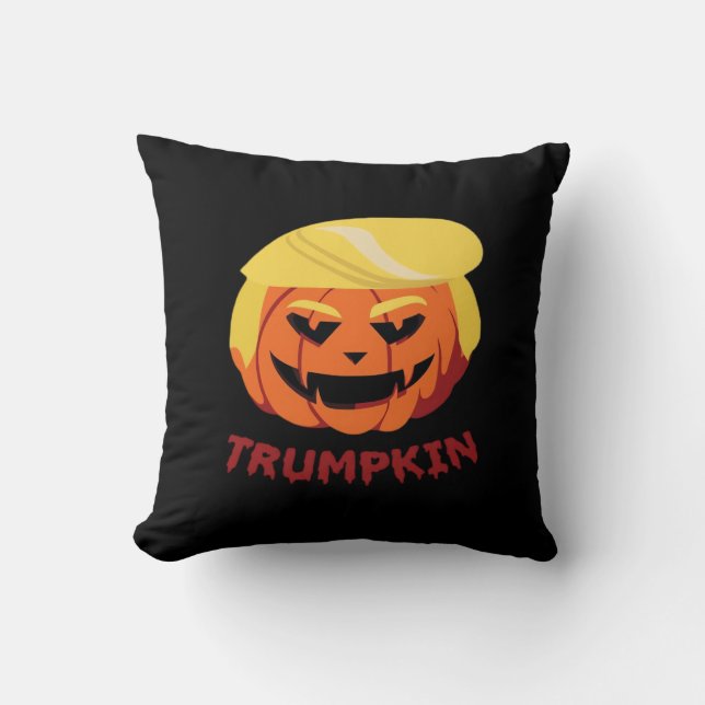 Coussin Trumpkin Effrayant Halloween cadeau classique (Recto)