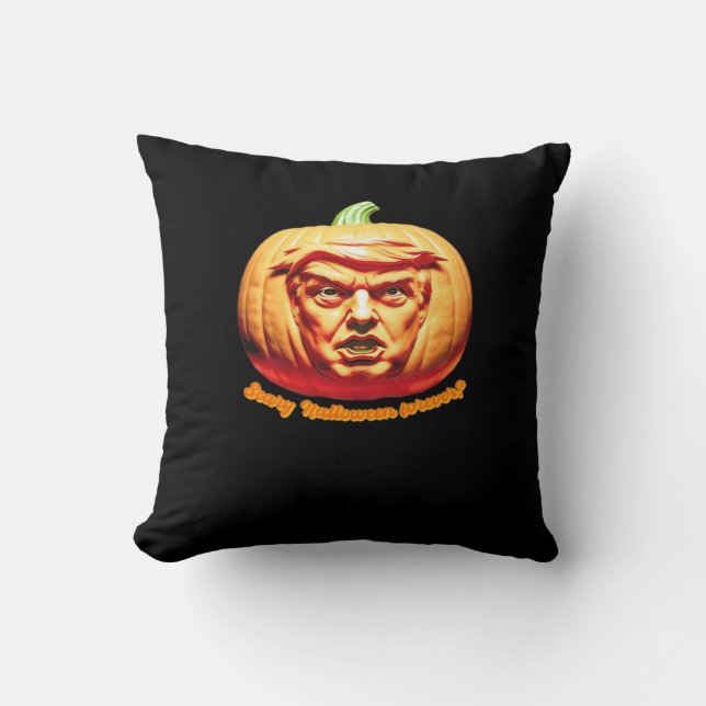 Coussin Trumpkin Effrayant Halloween Citrouille Best Art D (Recto)