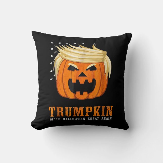 Coussin Trumpkin - Meilleur costume d'Halloween Tri-Blend (Recto)