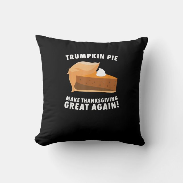 Coussin Trumpkin Pie Rendre Thanksgiving Grand Encore Drôl (Recto)