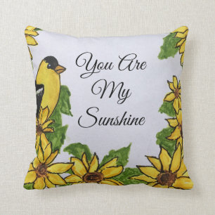 Coussin Tu Es Mon Soleil, Joyeux Fleurs De Soleil D'Oiseau