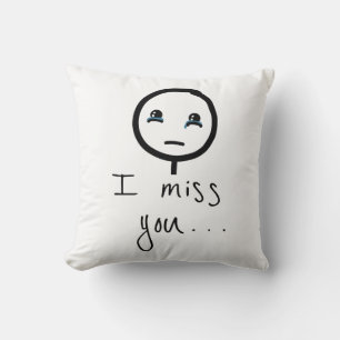 Coussin Tu me manques Stickman sketch, Tears Cing Meme