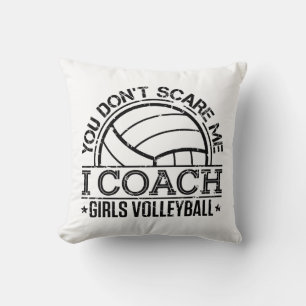 Coussin Tu ne me fais pas peur, j'enseigne le volley-ball