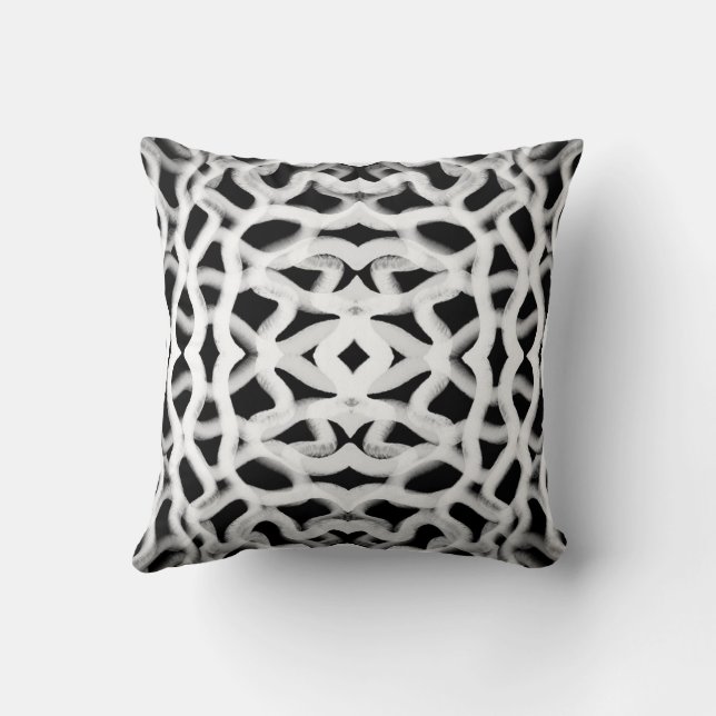 Coussin Tubulage Blanc Sur Noir (Verso)