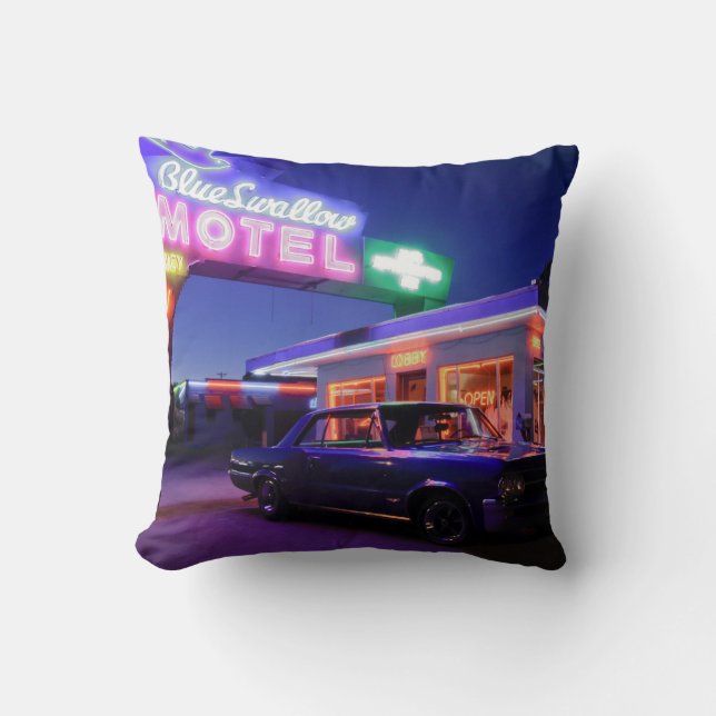 Coussin Tucumcari, Nouveau Mexique, Etats-Unis. Itinéraire (Recto)