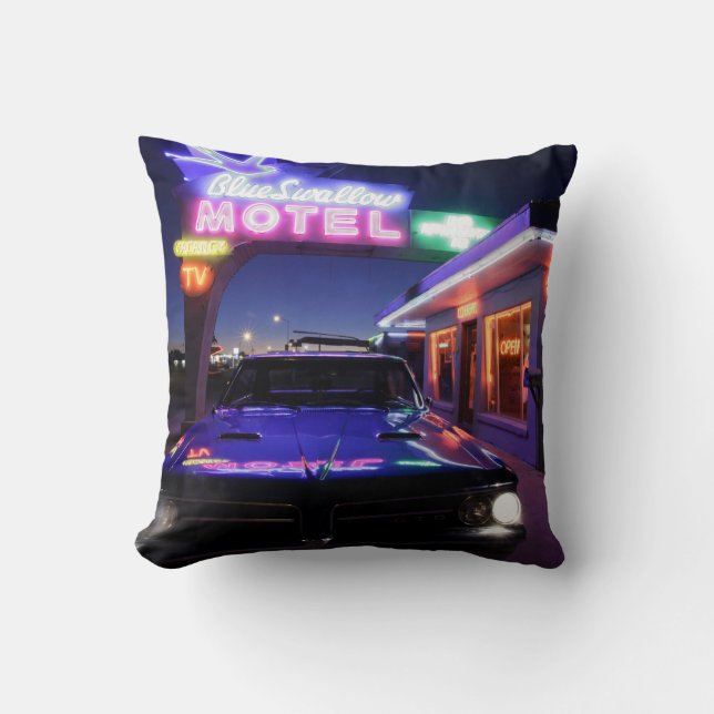 Coussin Tucumcari, Nouveau Mexique, Etats-Unis. Itinéraire (Recto)