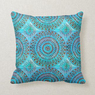 Coussin Tuile marocaine avec le motif de Mandela dans le