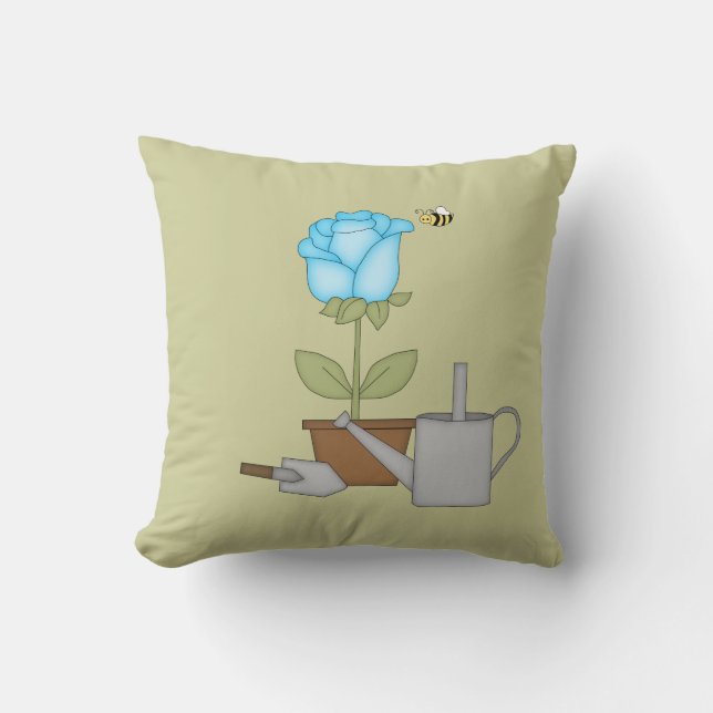 Coussin Tulipe bleue (Recto)