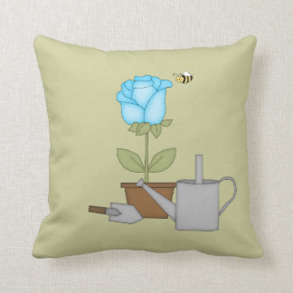 Coussin Tulipe bleue